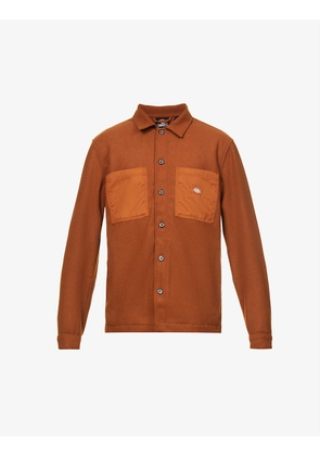 Union Springs brand-patch regular-fit woven overshirt