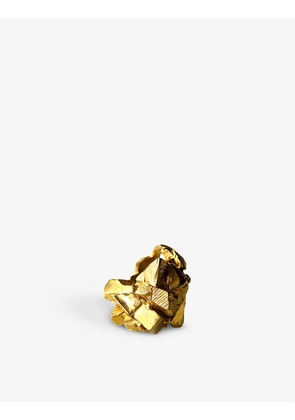 Imogen Belfield Cubes of Gold 18ct yellow gold-plated vermeil recycled sterling-silver ring