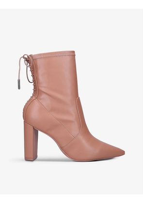 Second Skin wide-fit heeled faux-leather ankle boots