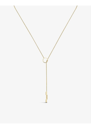 Link to Love 18ct yellow-gold bar-pendant necklace