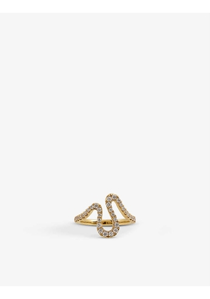 Sandy Leong Harmonic Vibration recycled 18ct yellow-gold and 0.5ct diamond ring
