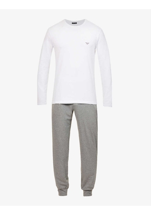 Endurance brand-print stretch-cotton pyjama set