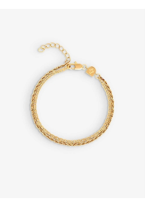 Duo Chain 18ct yellow gold-plated brass bracelet