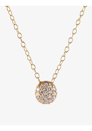 Sandy Leong Dot April birthstone recycled 18ct yellow gold and white diamond necklace