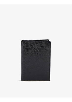 Pebble-grained leather billfold wallet