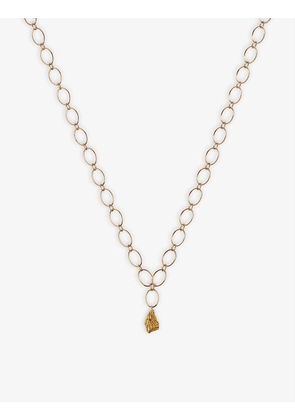 MAKAL Earth Vertical 18ct gold and 2g gold-nugget necklace