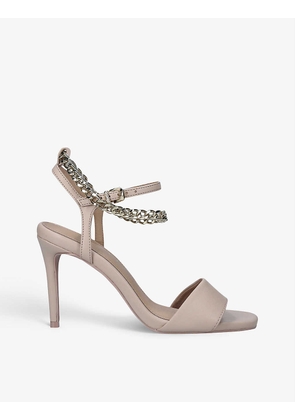 Halo chain-embellished leather sandals