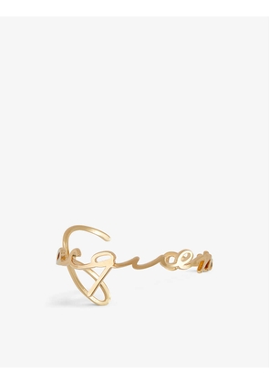 Signature brass bracelet