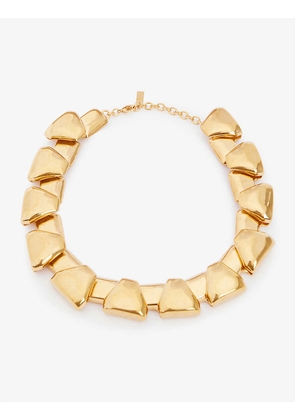 Geometrique brass necklace