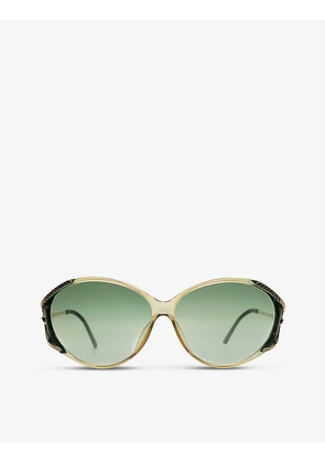 Pre-loved 2744-60 Dior 70s round-frame metal sunglasses