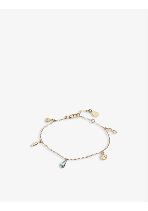 With Love Darling Planet yellow gold-plated charm bracelet