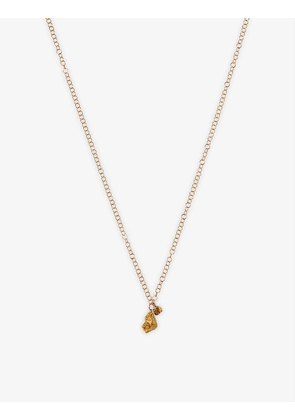 MAKAL Earth double nuggets 18ct yellow-gold pendant necklace