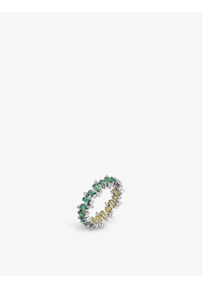 Myriam Soseilos 9ct white-gold, citrine, emerald and white sapphire ring