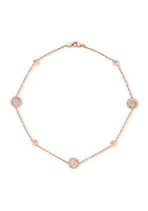David Morris Rose Gold And Diamond Rose Cut Forever Chain Necklace