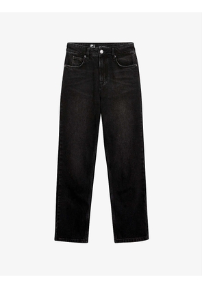 Tisola cropped straight-leg stretch-denim jeans