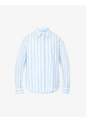 Lui striped cotton-poplin shirt