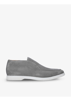 Slip-on suede ankle boots