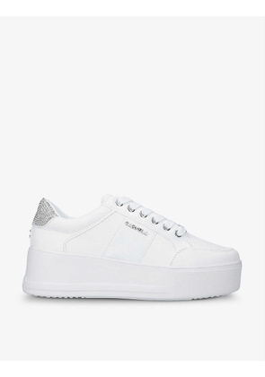 Jive low-top faux-leather trainers