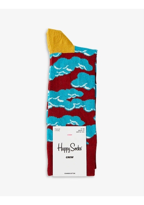 Under The Cloud graphic-print cotton-blend socks