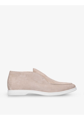Slip-on suede-leather boots