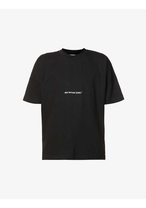 Staple brand-print organic-cotton T-shirt