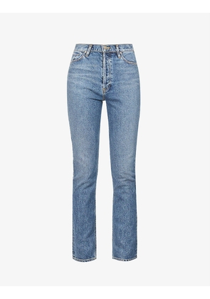 The Lawler high-rise straight cotton-blend denim jeans