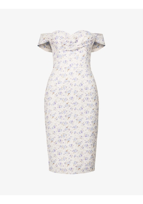 Bardot floral-print stretch-crepe mini dress