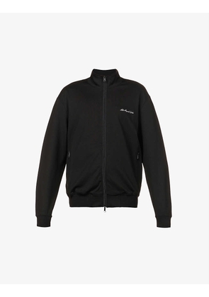 Brand-embroidered regular-fit stretch-woven track jacket