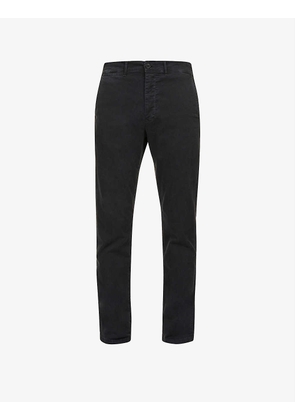 London mid-rise stretch-organic cotton trousers