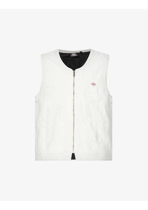 Duck logo-patch cotton vest