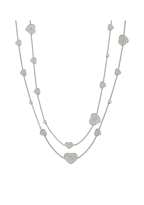 Chopard White Gold and Diamond Happy Hearts Sautoir Necklace