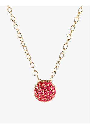 Sandy Leong Dot July birthstone recycled 18ct yellow gold and ruby necklace