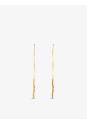 Link to Love 18ct yellow-gold bar-pendant earrings