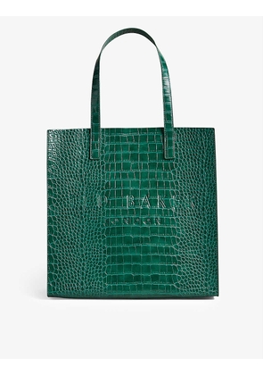 Croccon faux-leather shopper tote bag