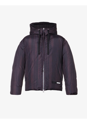 Lithium striped padded recycled-polyester jacket