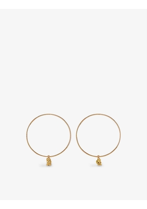 MAKAL Earth small 18ct yellow-gold hoop earrings