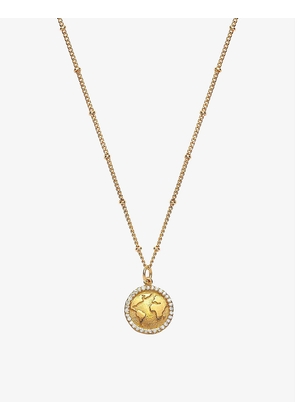 With Love Darling #13 Earth 14ct yellow gold-plated vermeil sterling silver necklace