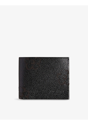 Roody laser-etched leather bifold wallet