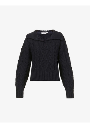 Virgil wide-collar knitted jumper