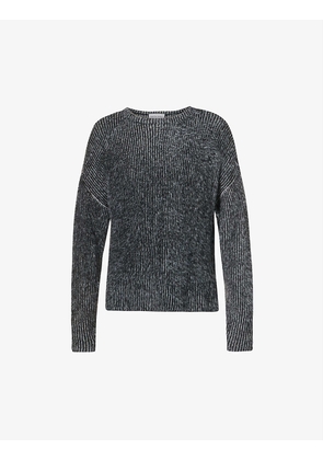 Round-neck regular-fit knitted jumper