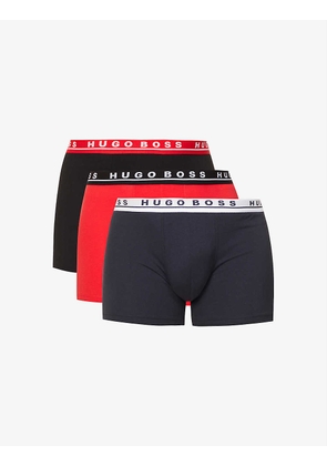 Business mid-rise pack of three stretch-cotton boxers