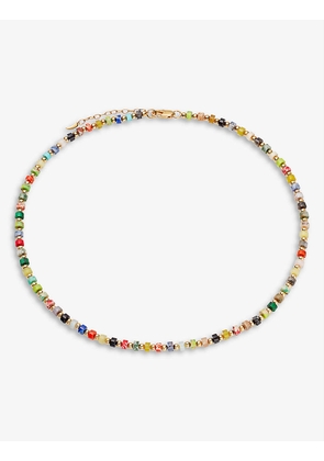 18ct Yellow Gold-Plated Brass And Imperial Jasper Necklace