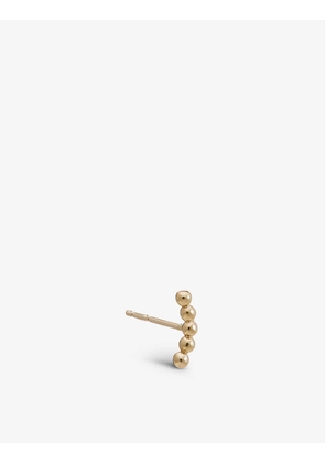Curved Punk 9ct yellow-gold stud earring