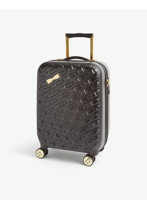 Belleee bow-embellished plastic suitcase