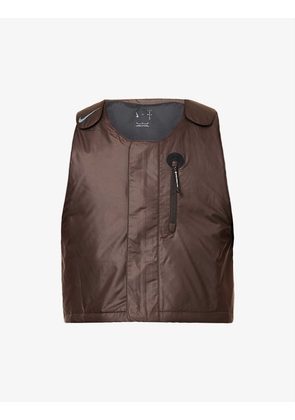 Nike x Travis Scott rubberised brand-patch shell vest