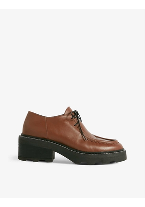 Ariana contrast-stitch leather brogues