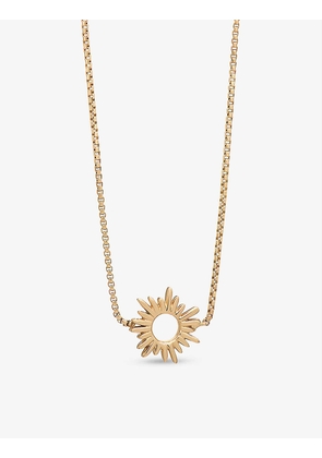 Electric Goddess Sunburst 9ct yellow gold choker necklace