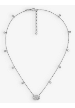 GG Running 18ct white-gold and 0.22ct diamond necklace