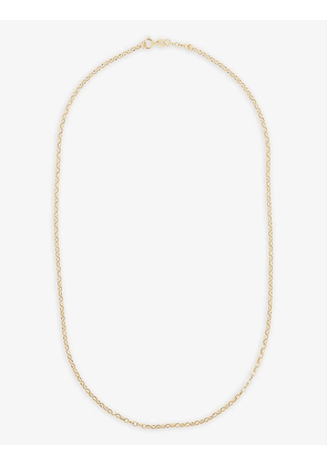 Oval 9ct recycled yellow gold belcher chain necklace