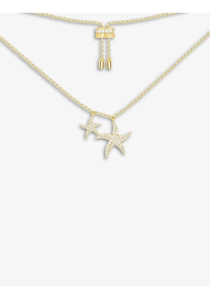 Starfish gold-tone sterling silver necklace